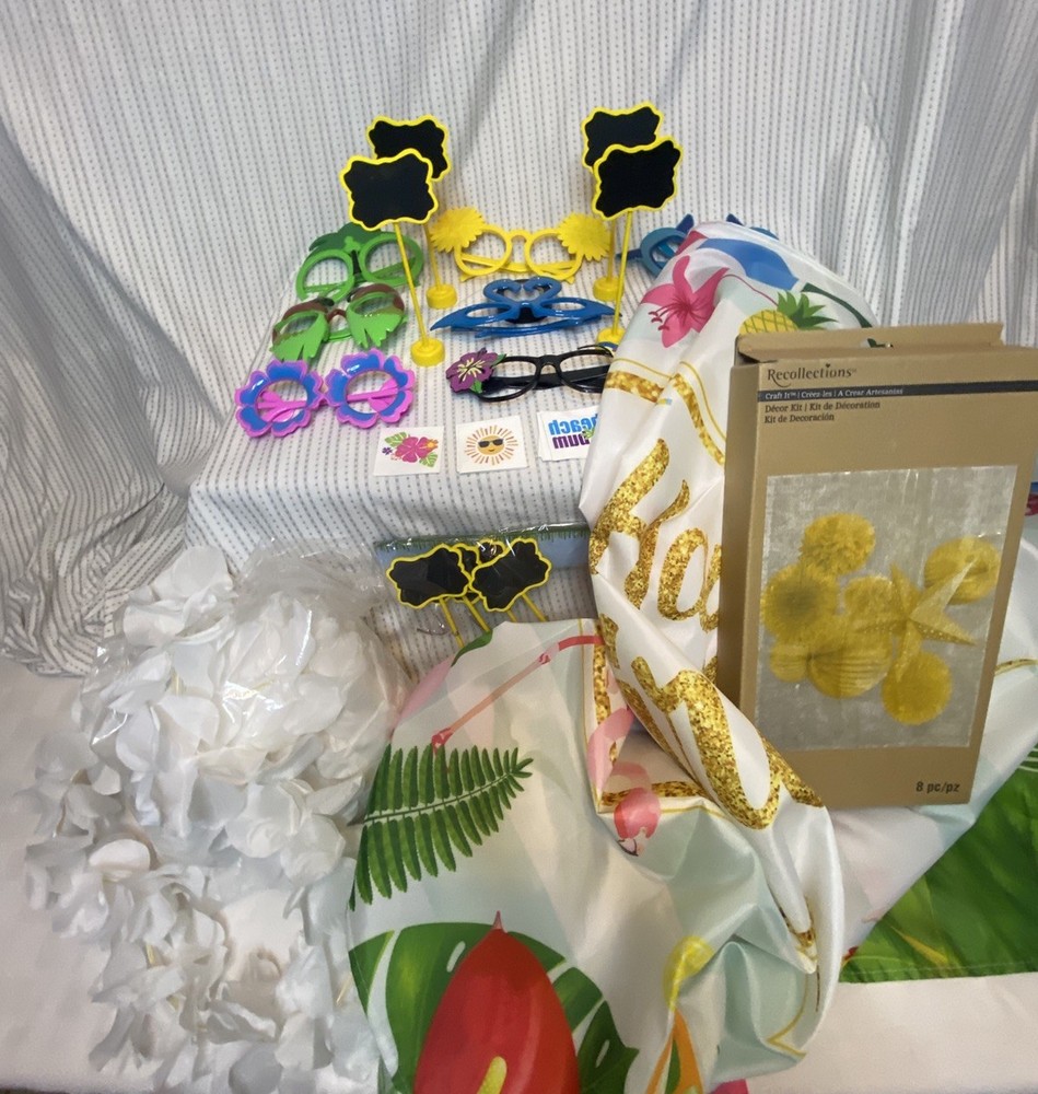 Luau Birthday Party Decorations Hawaiian 52 Pcs Tropical Aloha