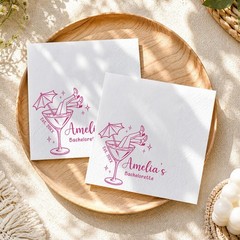 Personalized Bachelorette Napkins Custom Cocktail Party Decor SATTNA0724
