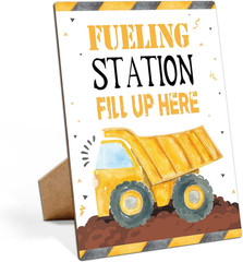 Construction Birthday Party Sign, Fueling Station Sign, Construction Party Decor