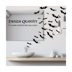 Coogam 60PCS Halloween Bats Decoration, 4 Different Sizes Realistic PVC Black…