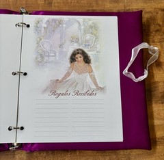 New 3pc Deep Purple Silver Quinceanera Ceremony Set Bible Photo Album Guest Book