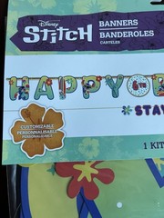 New Stitch Photo Backdrop with Props & Customizable Happy Birthday Banner Set
