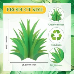 3 Set Fake Grass Decor 3D Cardboard Centerpiece Standees VBS 2026 Decorations…