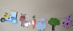 Barnyard Farm Animals Birthday Preschool Shower Party String Banner