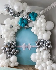 110pcs White Balloon Garland Arch , 18 12 10 5 inch White Latex Balloons Diff…
