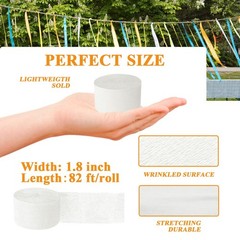 White Crepe Paper Streamers 8 Rolls 1.8×82 Ft 656ft Party Craft Decoration