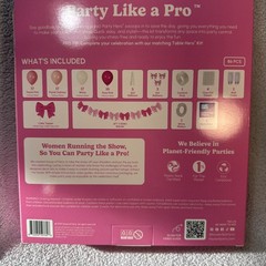 86pc Party Hero Sweet Bow All In One Decor Set Pink 8ft Balloons Garland