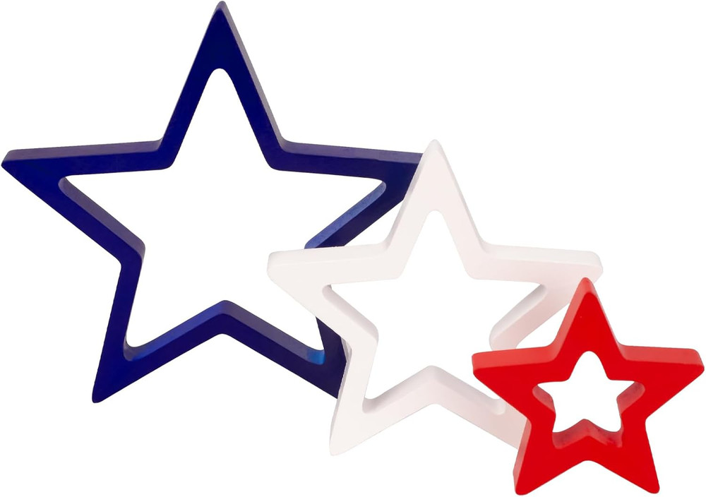 4Th of July Patriotic Decorations Set, Red White Blue Star Table Decorations, In