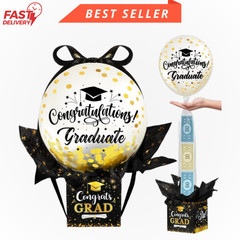 Graduation Pull Money Balloon Box Surprise Kit for Cash Graduation Party Balloon