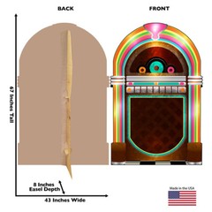 JUKEBOX Lifesize CARDBOARD CUTOUT Standup Standee Poster 50s Fifties Party Prop