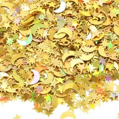 4000 PCS 45g Gold Star Confetti Glitter Foil Moon Stars Table Sequins Party