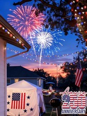 4th of July Solar String Lights – 400 LEDs, 132FT Red, White & Blue Waterproof
