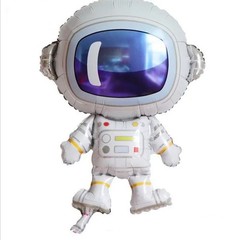 Astronaut 7th Birthday Party Foil Balloons Black Number Star Set