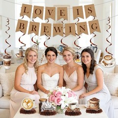 Love Is Brewing Bridal Shower Decorations, Coffee Bridal Shower Banners with …