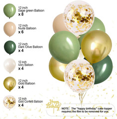 Sage Green Birthday Decorations Olive Green Happy Birthday Party Decorations …