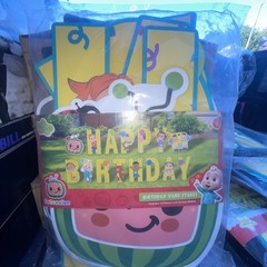 CoComelon Happy Birthday Yard Stake 16″ Signs W/Iron Stakes ~ NEW
