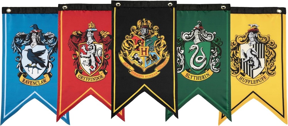Conquest Journals Harry Potter Wizarding House Banner Flag Set, Multi-colored