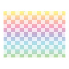 Rainbow Pastel-Colored Checkered Polyester Backdrop, 8 Ft x 6 Ft