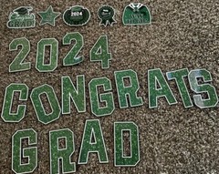 Graduation Decorations (Garage Door Magnets, Door Banners, and Two Bowls)