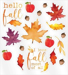 Fresh Autumn Leaves Fall Theme Thanksgiving Party Vinyl Window Decorations