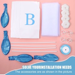 4 Set Blue Boy Baby Shower Table Centerpiece Decor 24» Tulle Tutu Balloon wi…