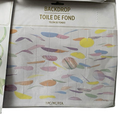 Pastel Party Decorations Lot Backdrops Balloons Fans Streamers NEW