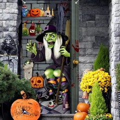 Halloween Witch Door Cover Large with Rope Door