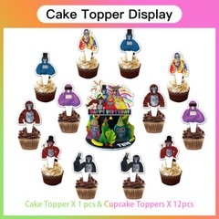 Gorilla Tag Birthday Decor Party Supplies Plate Balloon Cake Topper Banner 5x3ft