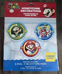 Super Mario Swirl & Honeycomb Decorations Birthday Party *NEW* Mario / Luigi
