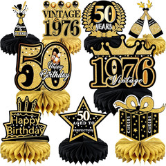 9 Pcs 50Th Birthday Decoration for Men Women 50Th Birthday Table Decorations Che