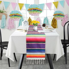 Mexican Themed Party Decorations Set Cinco de Mayo Paper Fan Banner Table Runner