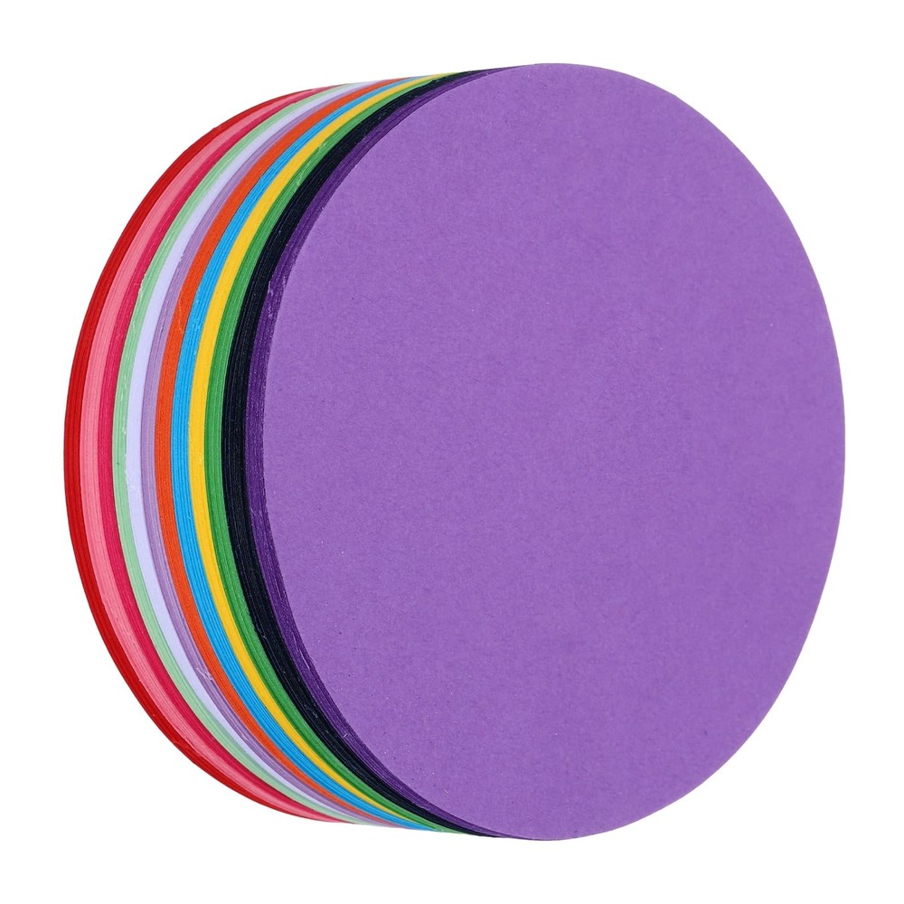 360 PCS Circle Cutouts Paper 4 Inch Round 70GSM Cardstock Assorted Colors