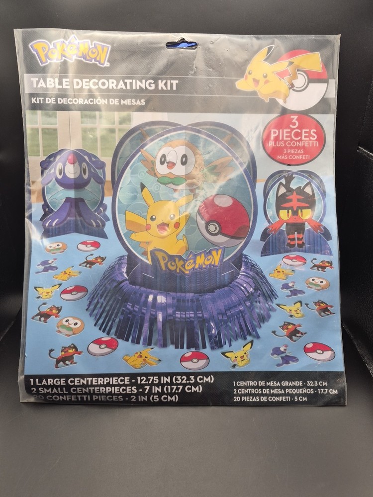 Pokemon Table Decorating Kit Party Centerpiece (3 pieces Plus Confetti) #62
