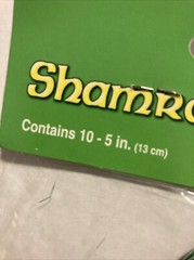 St Patrick’s Shamrock Cutouts 5” by Beistle Creation Printed 2 Sides 2001 New-2