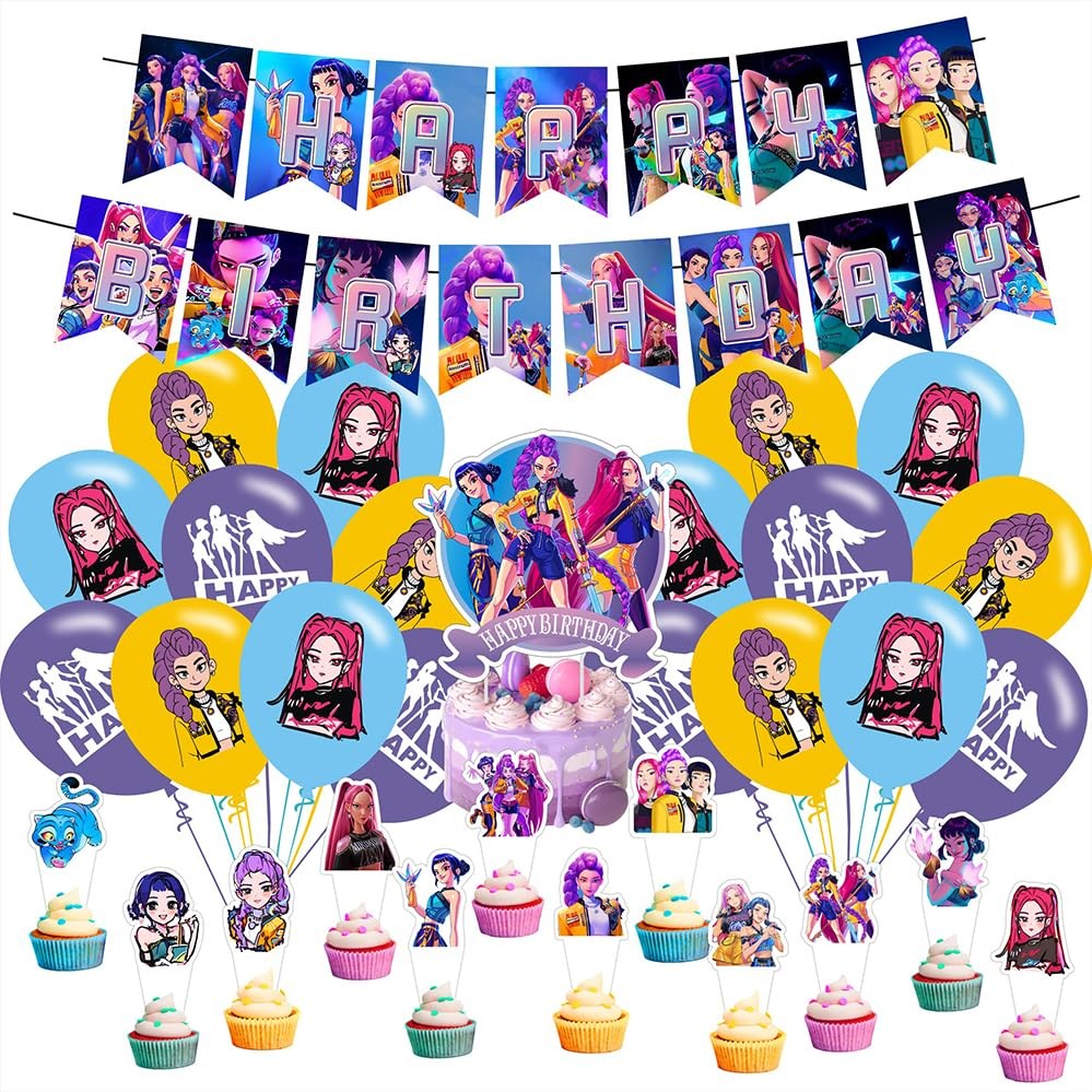 Demon Movie Hunters Birthday Decorations,Demon Movie Hunters Party Supplies I…