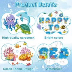 Under The Sea Fish Summer Classroom Office Wall Door Bulletin Board Decor Set