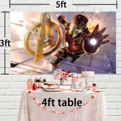 Iron Man Party Supplies Poster Backdrop Banner Background 5x3ft Birthday Gift