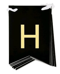 Black/Gold Happy Birthday Flag Banner, 6′, by Way To Celebrate