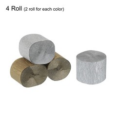 Crepe Paper Streamers 4 Rolls 32ft in 2 Colors for Theme Parties