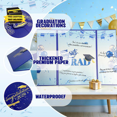 2026 Graduation Decorations Class of 2026 – Blue Graduation Guest Book Sign in B