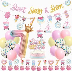 Sweet Sassy And Seven Birthday Decorations- 7th Birthday Decorations For Girl…
