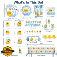 Xynic 210 Pc Duck Party Decorations
