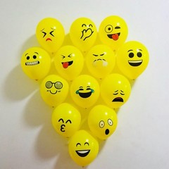 50pcs Fun Emotion Smiley Face Balloon,12 Inch Smile Cartoon Balloons, Printed…