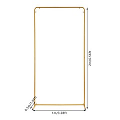 Freestanding Wedding Backdrop Stand Gold&Beige Backdrop Frame With Solid Base