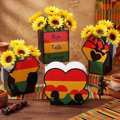 12 PCS Black History Month Decoration Flower Paper Vase Centerpiece Table