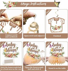 «Baby in Bloom» Baby Shower Decorations NEW