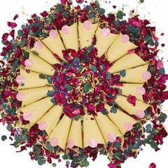 Dried Roses Eucalyptus Leaves Mix Petals 20 Cups Biodegradable Confetti