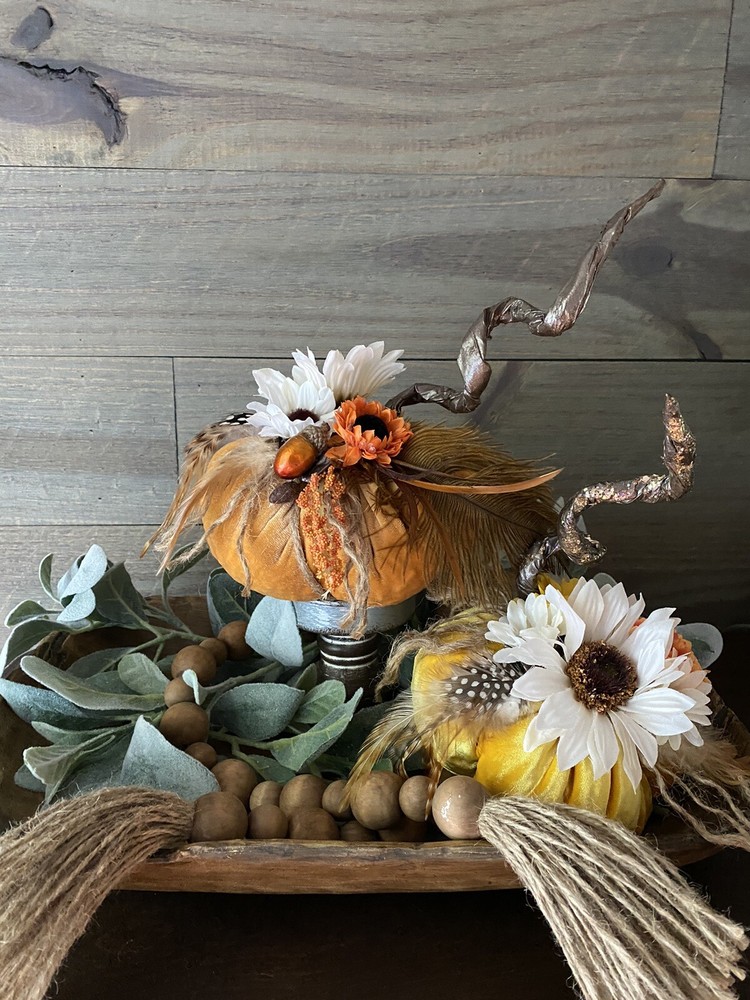 Fall Thanksgiving Velvet Pumpkin Home Decor
