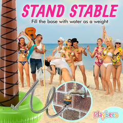 6ft Inflatable Palm Trees 4PK – Tropical Luau Party Decorations