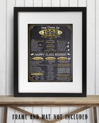 High School Reunion Class 1992 – 11×14 Unframed Poster Perfect Party Decoration